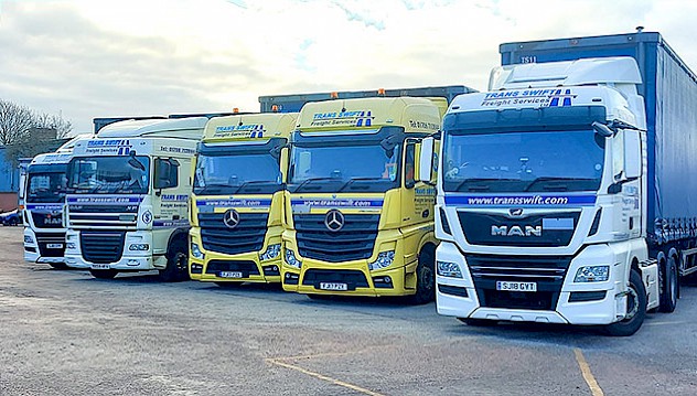 Some of our fleet vehicles at our Rochdale Transport Depot